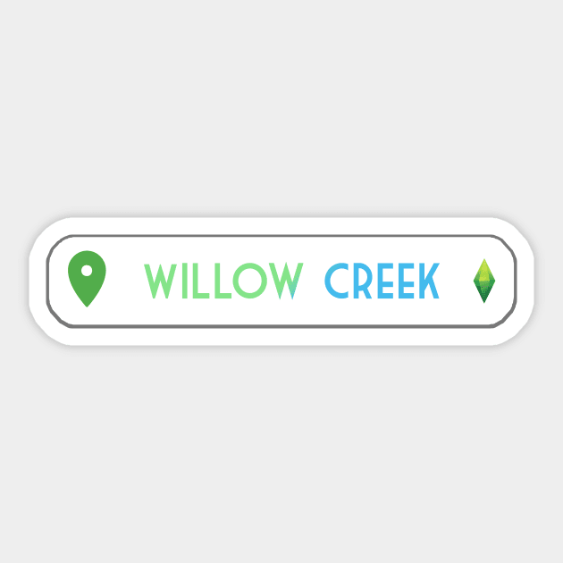 Willow Creek Location- The Sims 4 Sticker by BurritoKitty